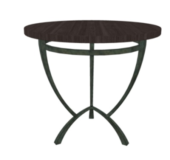 现代圆形餐桌椅su模型