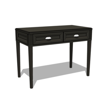 现代实木书桌su模型