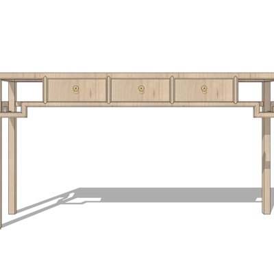 现代实木端景台su模型