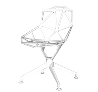 现代金属单椅su模型