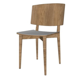 现代实木单椅su模型