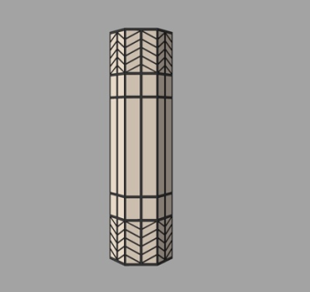 中式壁灯su模型