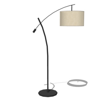 现代金属落地灯su模型