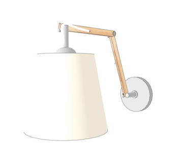 现代金属壁灯su模型