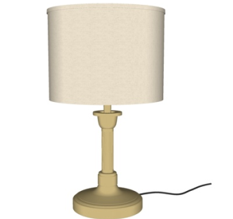 现代金属台灯su模型