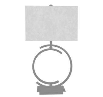 现代金属台灯su模型