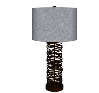 现代金属台灯su模型