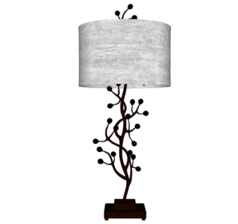 现代金属树枝台灯su模型