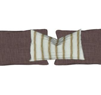 现代布艺枕头su模型