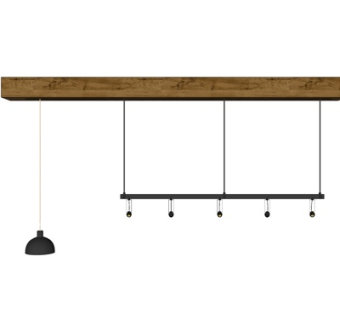 工业风金属吊灯su模型