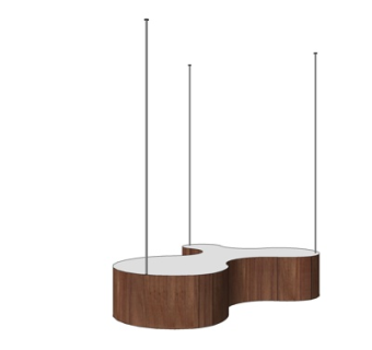 现代木质吊灯su模型