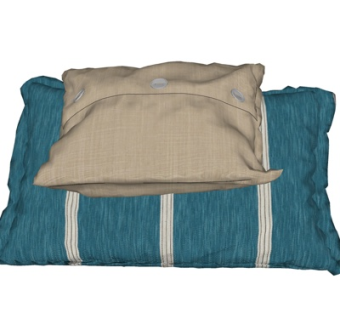 现代布艺枕头su模型