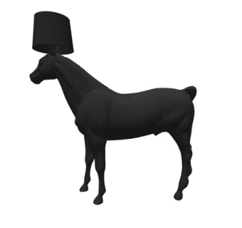 现代陶马装饰摆件su模型