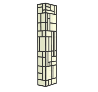 新中式壁灯su模型