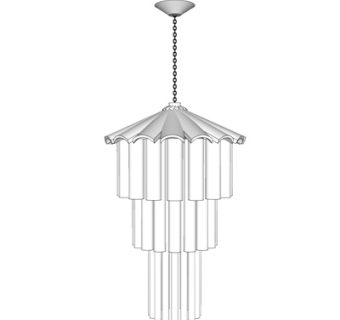 现代水晶吊灯su模型