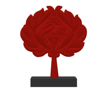 现代雕塑摆件su模型