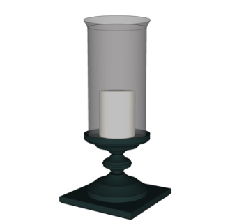 现代烛台灯su模型