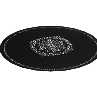 欧式圆形地毯su模型