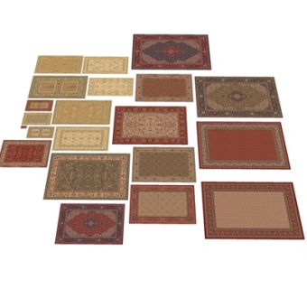 欧式布艺地毯su模型