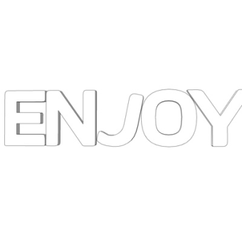 现代字母摆件su模型