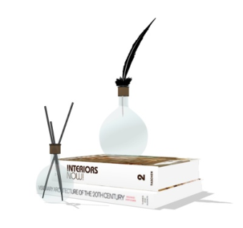 现代书籍香薰摆件su模型