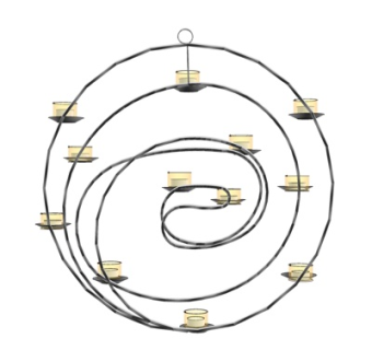 工业风烛台灯su模型