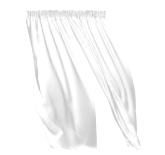 现代布艺窗帘su模型