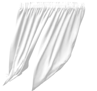 现代布艺窗帘su模型