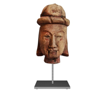 现代头像雕塑摆件su模型