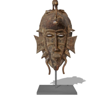 现代铁艺面具摆件su模型