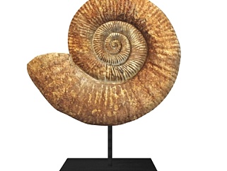 现代蜗牛壳雕塑摆件su模型