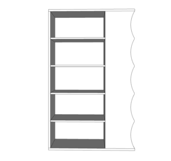 现代实木装饰柜su模型