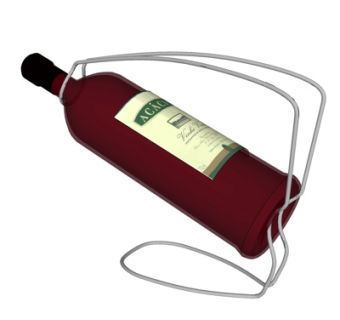 现代红酒su模型