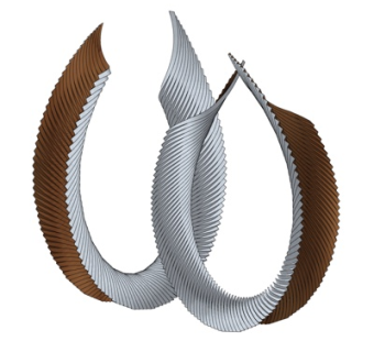 现代金属雕刻摆件su模型