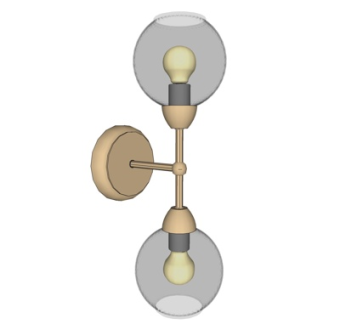 现代金属壁灯su模型