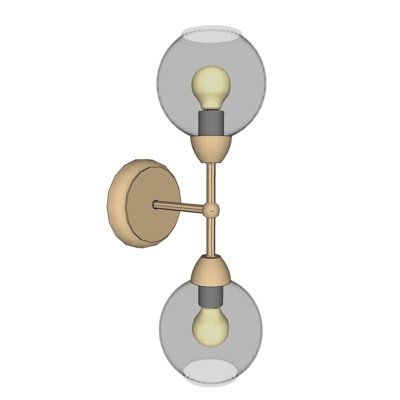 现代金属壁灯su模型