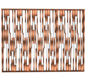 现代金属屏风隔断su模型