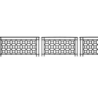 现代金属护栏su模型
