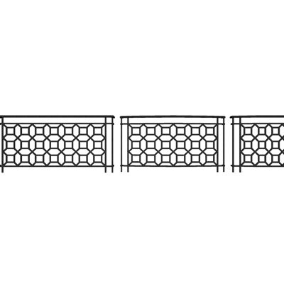 现代金属护栏su模型