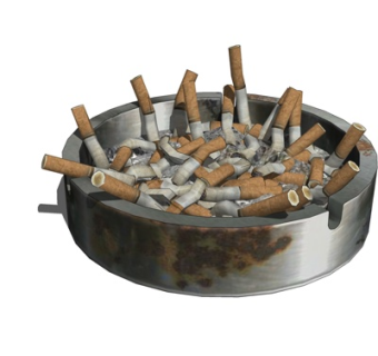 现代金属烟灰缸su模型