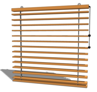 现代百叶窗窗帘su模型