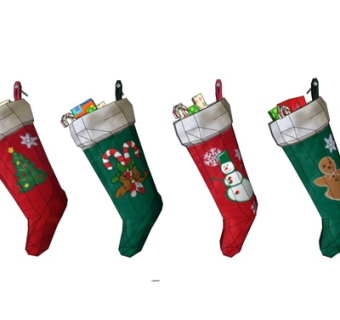 现代圣诞礼物摆件su模型