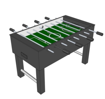 现代桌上足球su模型