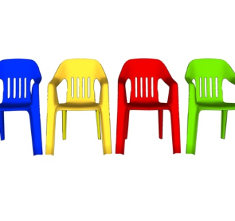 现代塑料单椅su模型