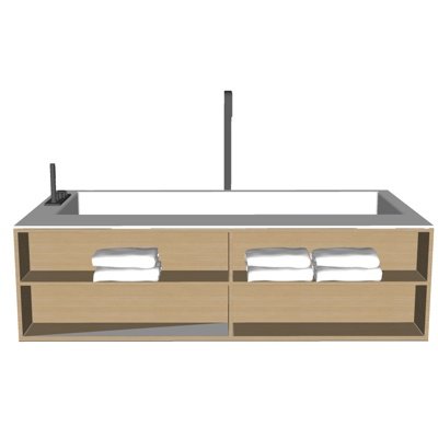 现代浴缸su模型