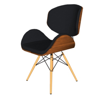 现代实木休闲椅su模型