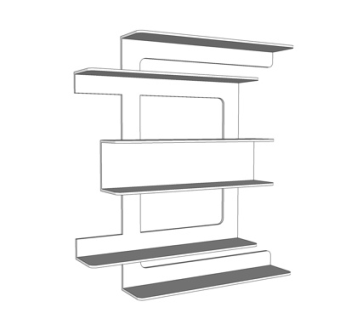 现代实木装饰柜su模型