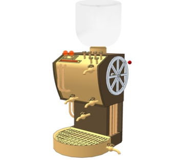 工业风饮水机su模型