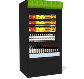 现代超市货架展柜su模型