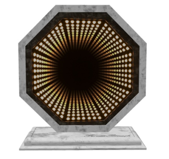 现代八方石盘摆件su模型